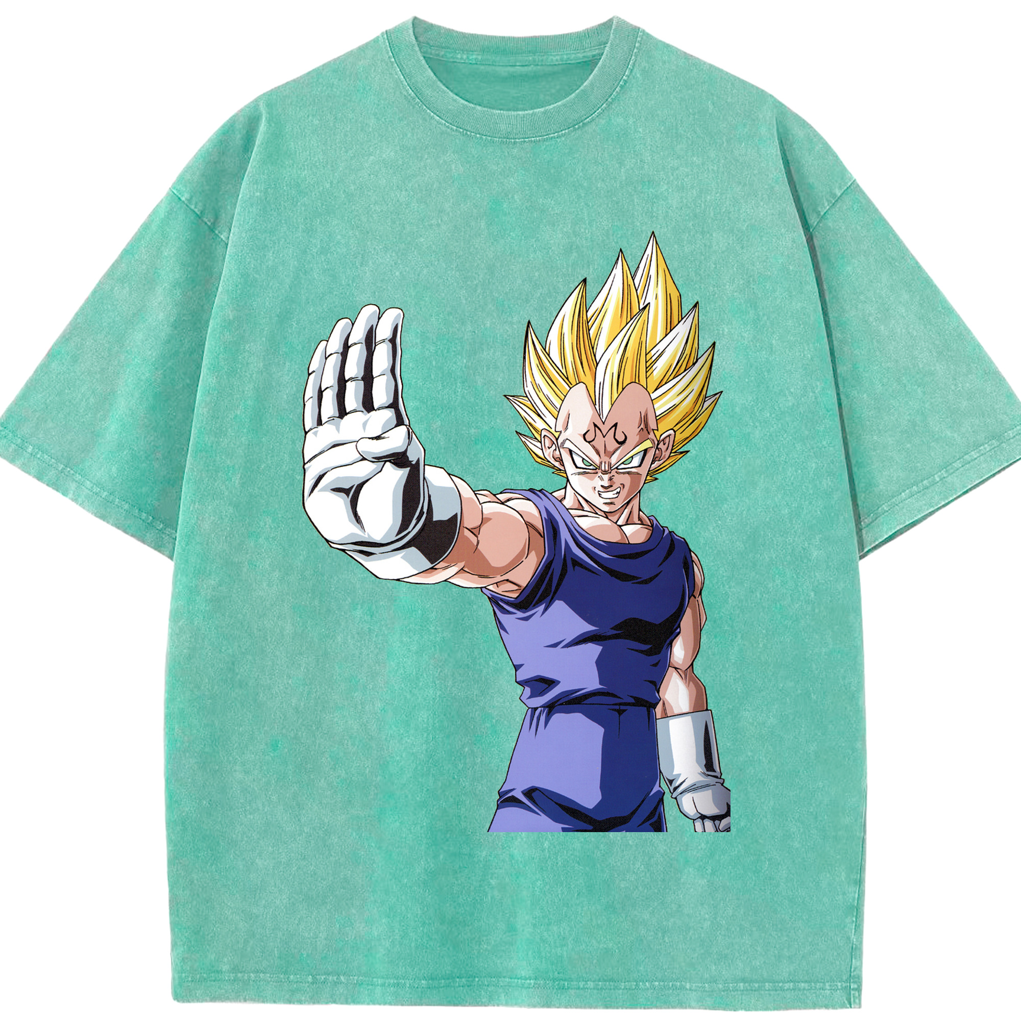 （画像用） ドラゴンボール ベジータ四世（Bejīta Yonsei）DRAGON BALL Vegeta IV 綿100% ヴィンテージ風 半袖Tシャツ（フロントプリント）